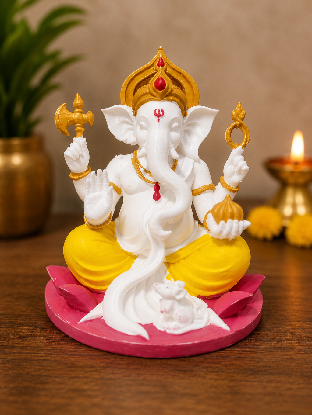 Lord Ganesha Ji 3D Printed Decorative Idol