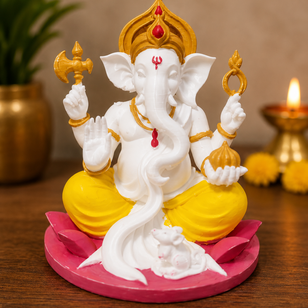 Lord Ganesha Ji 3D Printed Decorative Idol